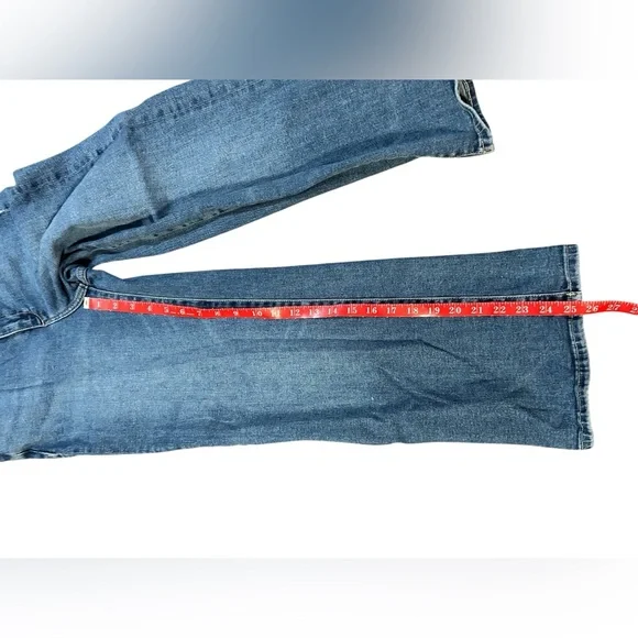 DL1961 Blue Flare Wide Leg Jeans - Picture 4 of 9